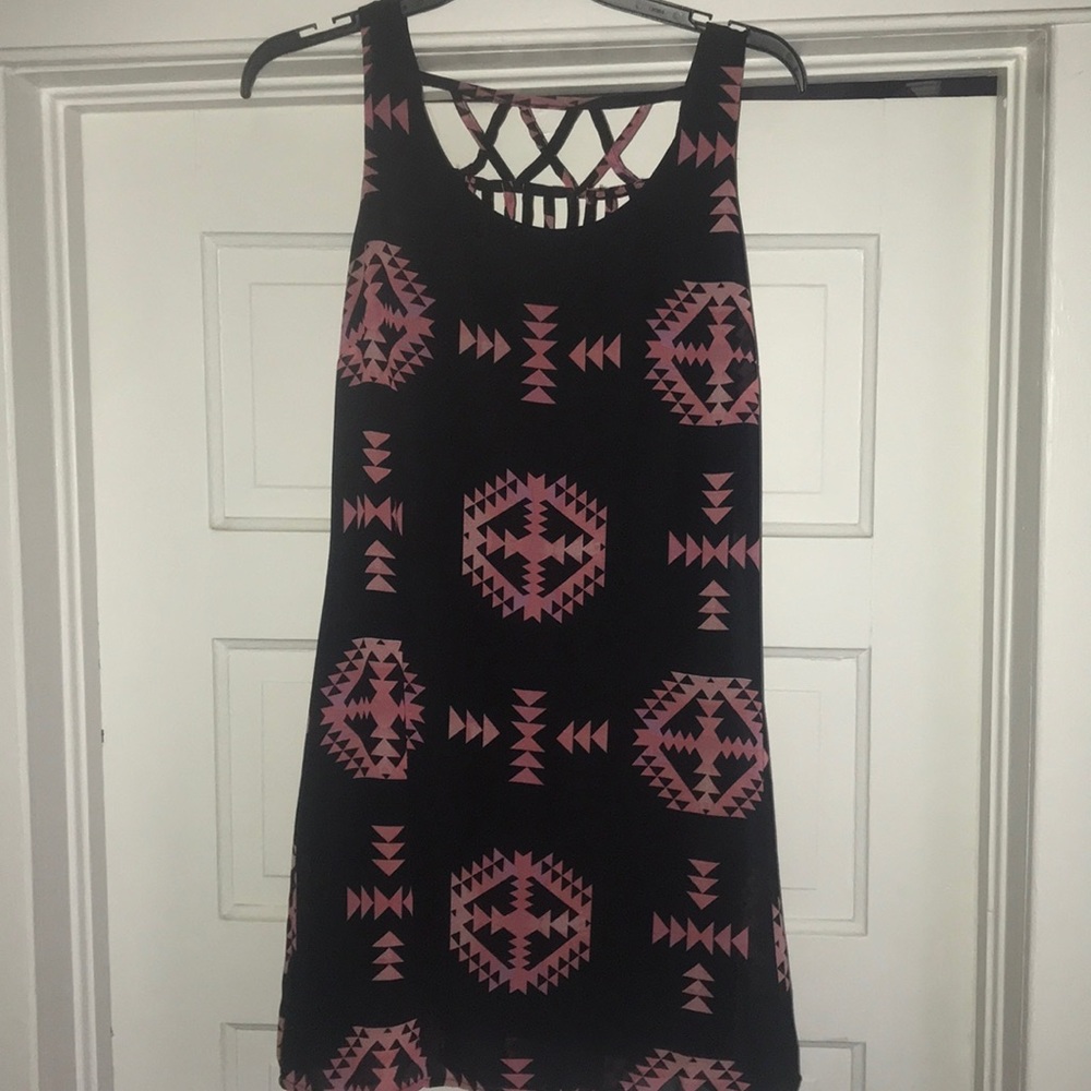Black and pink dress
